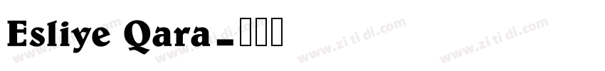 Esliye Qara字体转换